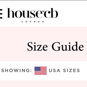 House of CB Size Guide
